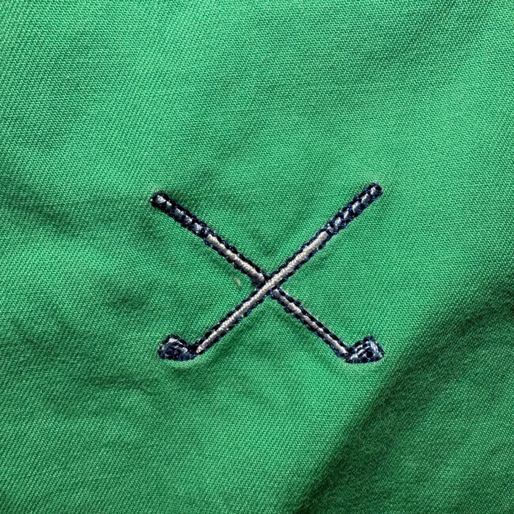 Vineyard Vines Mens‎ 32 Green Golf Club Embroidered Breaker Shorts Cotton Preppy
